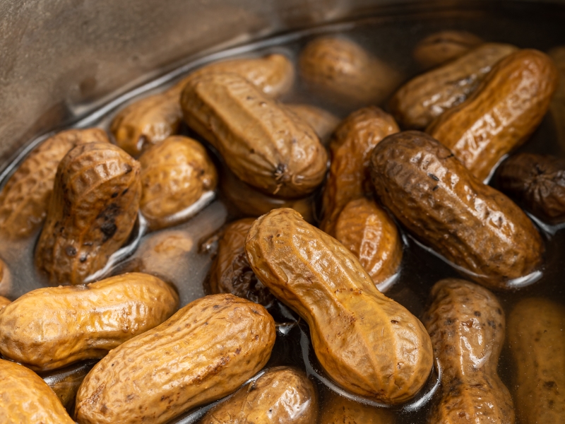 Peanuts in a pot.
